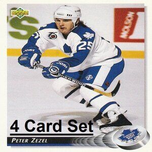 Peter Zezel Toronto Maple Leafs Hockey Card Collection - 4 Card Set